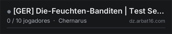 GER Die-Feuchten-Banditen | Test Server na lista de servidores de DayZ da AR16