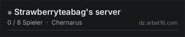 Strawberryteabag's server in der DayZ-Serverliste von AR16