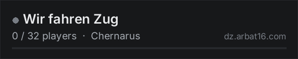 Wir fahren Zug on the AR16 DayZ server list