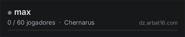 max na lista de servidores de DayZ da AR16