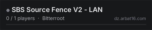 SBS Source Fence V2 - LAN on the AR16 DayZ server list