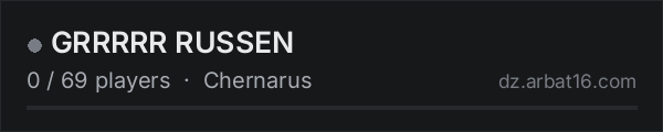GRRRRR RUSSEN on the AR16 DayZ server list