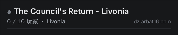 AR16 DayZ 服务器列表中的 The Council's Return - Livonia