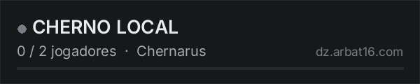 CHERNO LOCAL na lista de servidores de DayZ da AR16