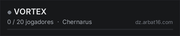 VORTEX na lista de servidores de DayZ da AR16