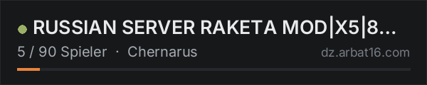 RUSSIAN SERVER RAKETA MOD|X5|8 MAX PARTY|GUNS|NORAIDvk.com/rak in der DayZ-Serverliste von AR16