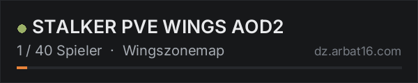 STALKER PVE WINGS AOD2 in der DayZ-Serverliste von AR16
