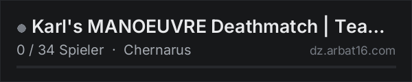 Karl's MANOEUVRE Deathmatch | Team and FFA-based PvP Designed f in der DayZ-Serverliste von AR16