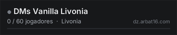 DMs Vanilla Livonia na lista de servidores de DayZ da AR16
