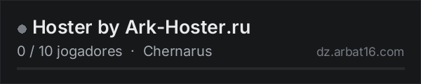 Hoster by Ark-Hoster.ru na lista de servidores de DayZ da AR16