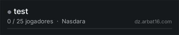 test na lista de servidores de DayZ da AR16