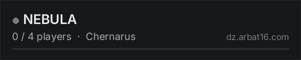 NEBULA on the AR16 DayZ server list