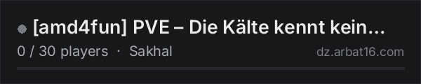 [amd4fun] PVE – Die Kälte kennt kein Mitleid! on the AR16 DayZ server list
