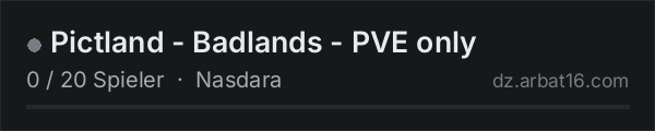 Pictland - Badlands - PVE only in der DayZ-Serverliste von AR16