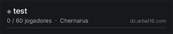 test na lista de servidores de DayZ da AR16