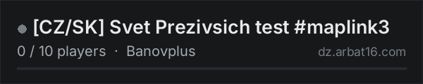 [CZ/SK] Svet Prezivsich test #maplink3 on the AR16 DayZ server list