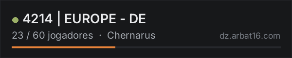 4214 | EUROPE - DE na lista de servidores de DayZ da AR16