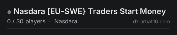 Nasdara [EU-SWE} Traders Start Money on the AR16 DayZ server list