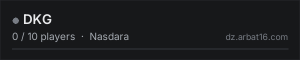 DKG on the AR16 DayZ server list