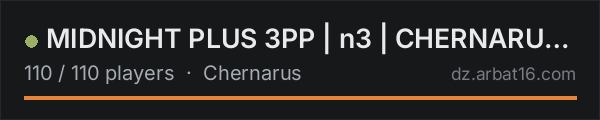 MIDNIGHT PLUS 3PP | n3 | CHERNARUS | WIPE 17.10 on the AR16 DayZ server list