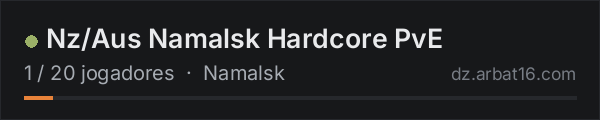 Nz/Aus Namalsk Hardcore PvE na lista de servidores de DayZ da AR16