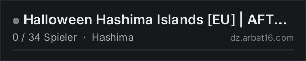 Halloween Hashima Islands [EU] | AFTER ZERO in der DayZ-Serverliste von AR16