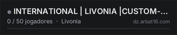 INTERNATIONAL | LIVONIA |CUSTOM-MODS| TRADER na lista de servidores de DayZ da AR16