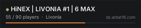 HiNEX | LIVONIA #1 | 6 MAX on the AR16 DayZ server list