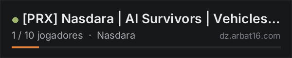 [PRX] Nasdara | AI Survivors | Vehicles | Base na lista de servidores de DayZ da AR16