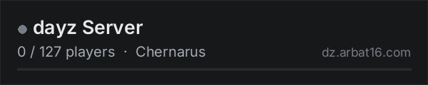 dayz Server on the AR16 DayZ server list