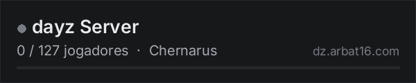 dayz Server na lista de servidores de DayZ da AR16