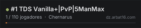 #1 TDS Vanilla+|PvP|5ManMax na lista de servidores de DayZ da AR16