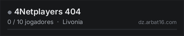 4Netplayers 404 na lista de servidores de DayZ da AR16