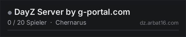 DayZ Server by g-portal.com in der DayZ-Serverliste von AR16