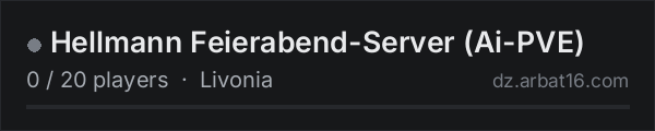 Hellmann Feierabend-Server (Ai-PVE) on the AR16 DayZ server list