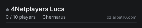 4Netplayers Luca on the AR16 DayZ server list