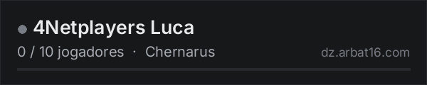 4Netplayers Luca na lista de servidores de DayZ da AR16