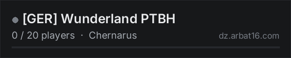 [GER] Wunderland PTBH on the AR16 DayZ server list