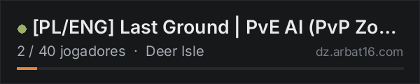 PL/ENG Last Ground | PvE AI (PvP Zone) | Helicopters | Vehicl na lista de servidores de DayZ da AR16