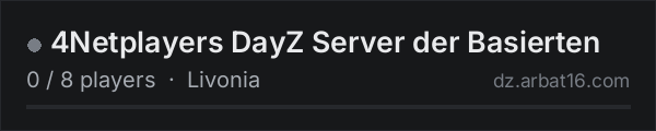 4Netplayers DayZ Server der Basierten on the AR16 DayZ server list