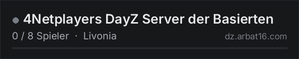 4Netplayers DayZ Server der Basierten in der DayZ-Serverliste von AR16