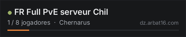 FR Full PvE serveur Chil na lista de servidores de DayZ da AR16