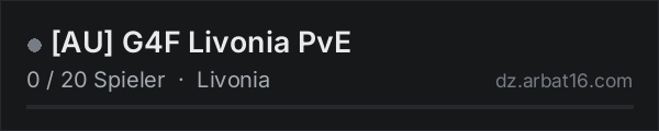 [AU] G4F Livonia PvE in der DayZ-Serverliste von AR16