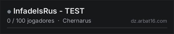 InfadelsRus - TEST na lista de servidores de DayZ da AR16
