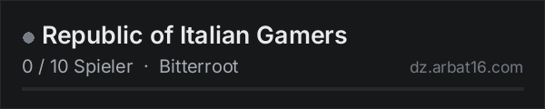 Republic of Italian Gamers in der DayZ-Serverliste von AR16