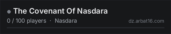 The Covenant Of Nasdara on the AR16 DayZ server list