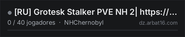 RU Grotesk Stalker PVE NH 2| https://discord.gg/P7NQfqMWRq na lista de servidores de DayZ da AR16