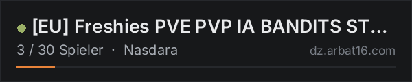 [EU] Freshies PVE PVP IA BANDITS STAMINA CUSTOM BIKE in der DayZ-Serverliste von AR16