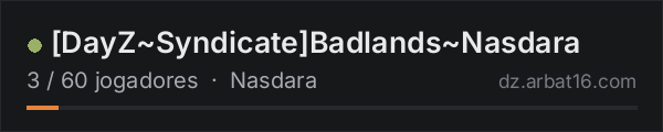 [DayZ~Syndicate]Badlands~Nasdara na lista de servidores de DayZ da AR16