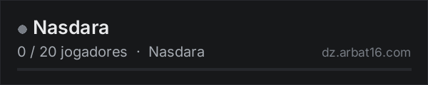 Nasdara na lista de servidores de DayZ da AR16